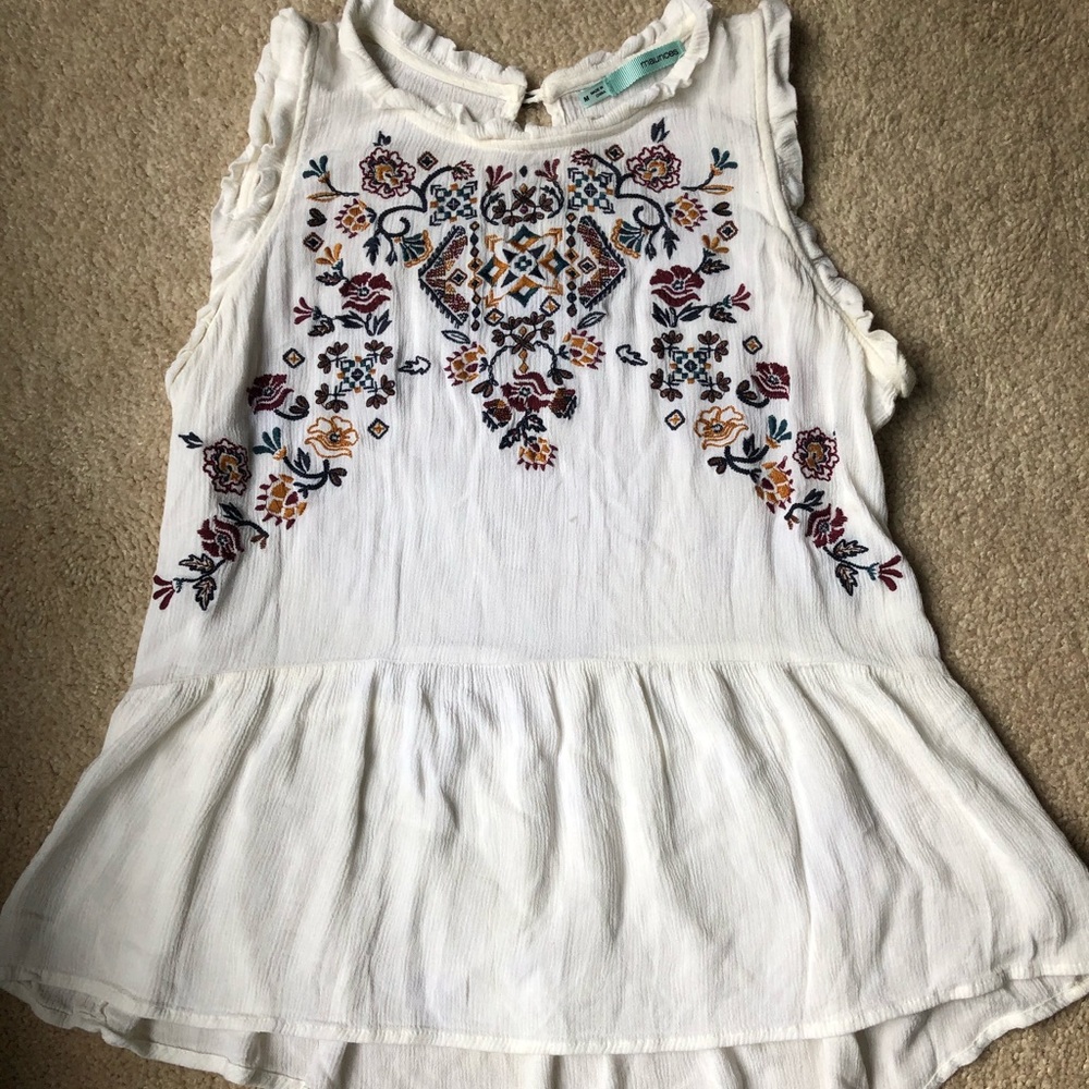Flowy Embroidered Tank Top
